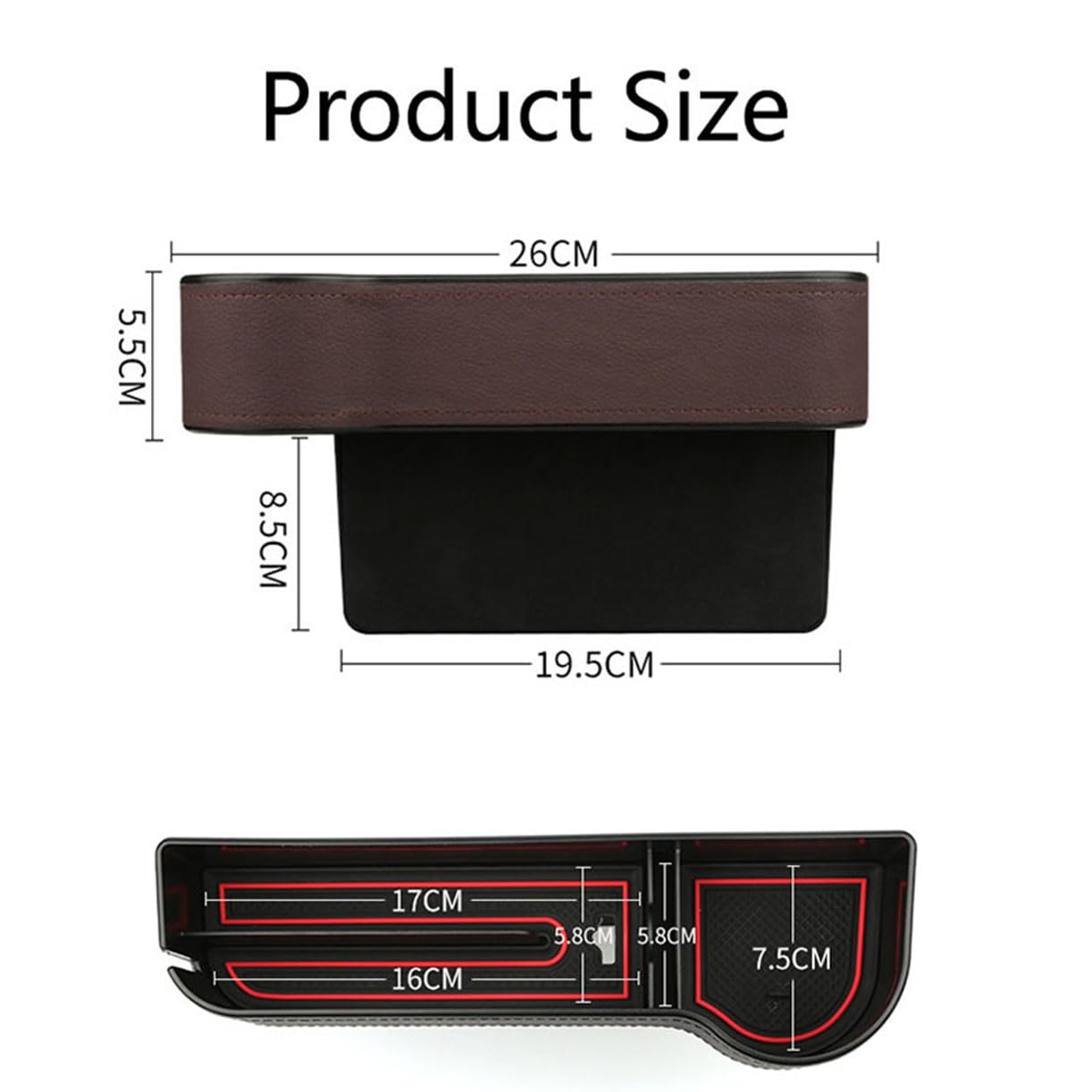 Boîte de Rangement pour Bouchons de siège de Voiture,Organisateur de siège Avant,Accessoires d'organisation de Voiture,pour VW Golf Polo 5 6 7 8