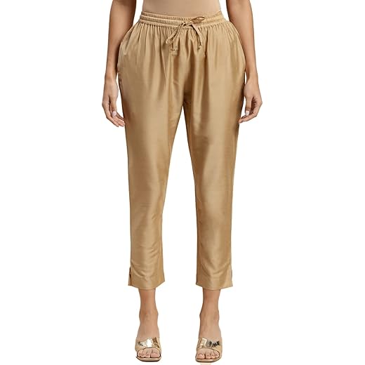 Womens Straight Fit High Rise Pants