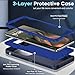 LeYi for Moto-Edge-2025 Case: Moto Edge 2025 Case Heavy Duty 3 in 1 Rugged Cover, Military Grade Shockproof Cell Phone Android Funda para Motorola Edge 2025, Blue