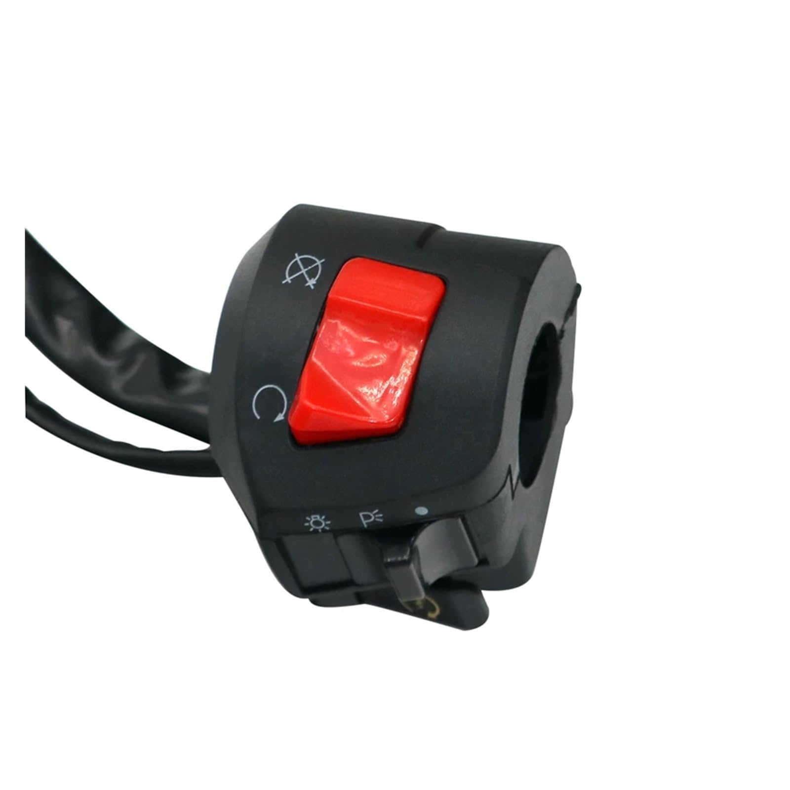 Motorcycle Switches Bullet Connector Handlebar Switches ON/Off Button Connector Push Button Switch Motorbike Accessories(Right Start)