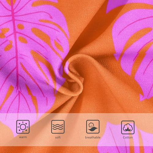 Cotton Girls Underwear Toddlers Orange Tropical Leaves Pink Panties Little Girl Fancy Kids Undies Briefs 2t3