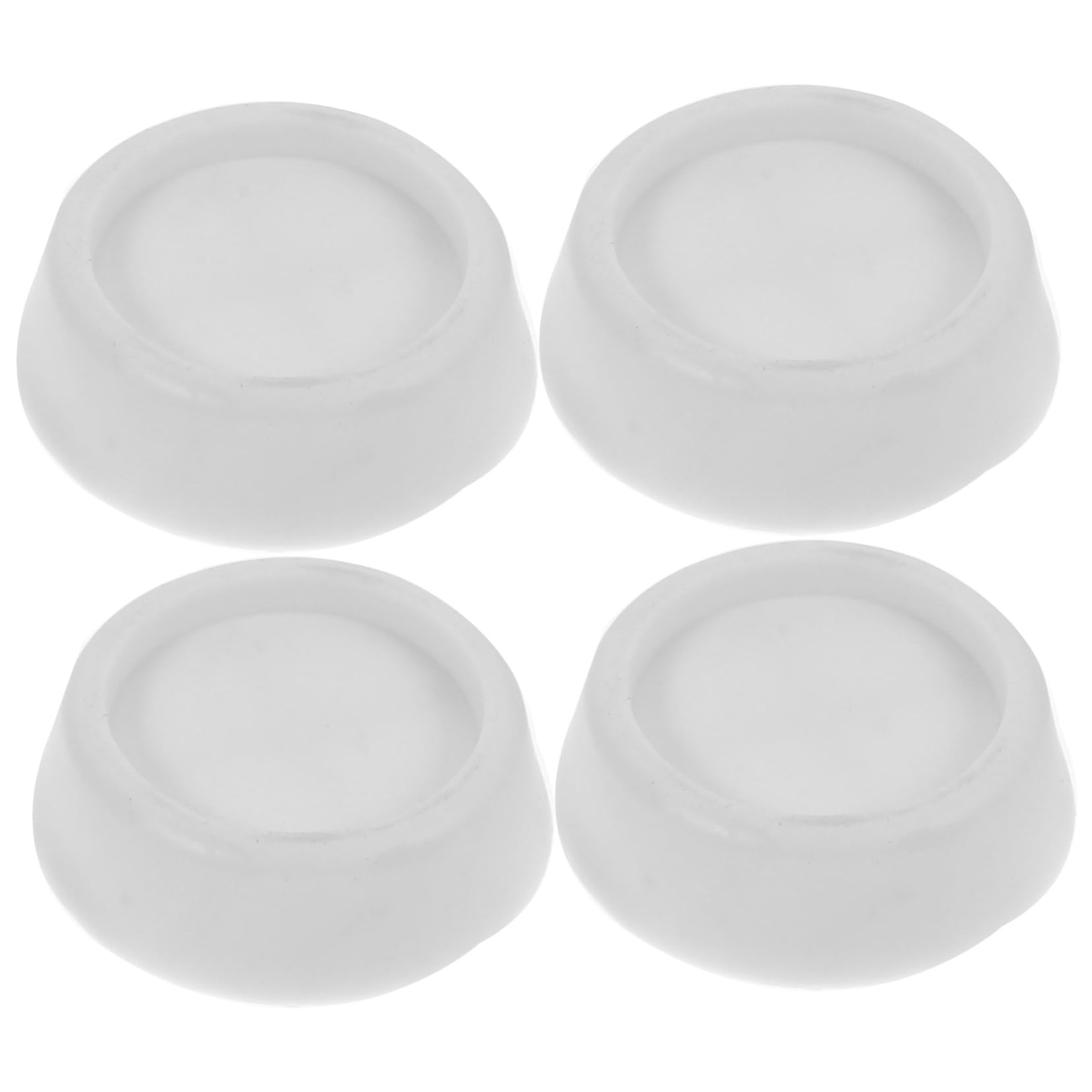 Generic 4 Pcs Washing Machine Base Foot Pad Washers Anti-Vibration Pads for Washing Machine Washing Machine Feet Pads Washer Foot Mat Rubber Tables and Chairs White Booster Pad, 6.60X6.60X2.10CM