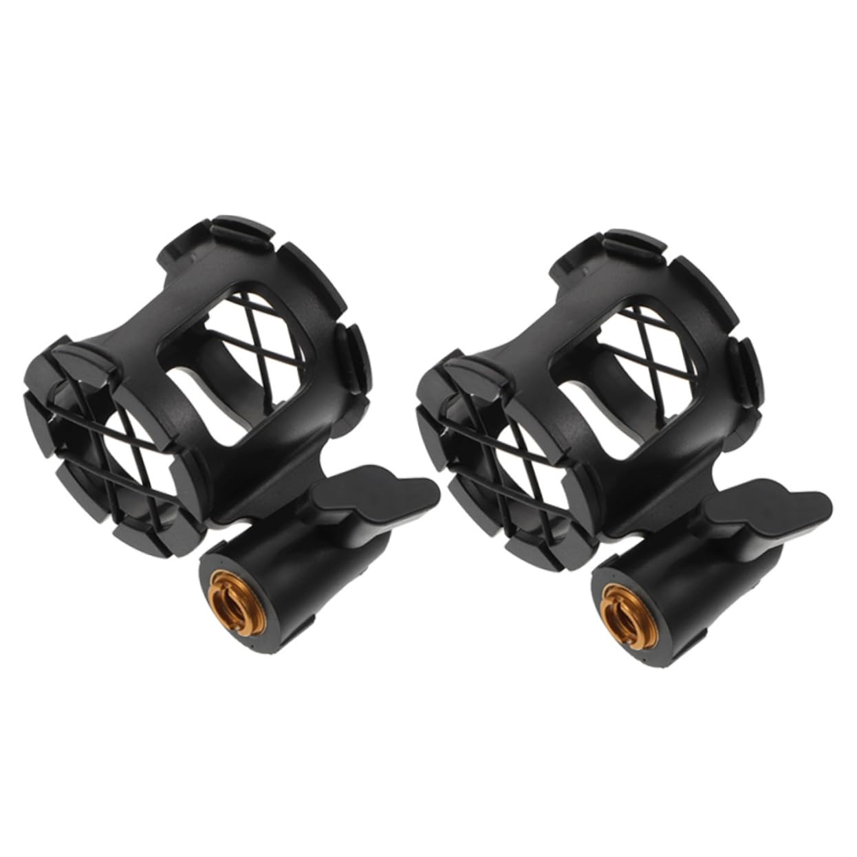 BESPORTBLE 2Pcs Microphone Shockmounts Vibration Holders for Recording Studio and Live Performance Compatible with Microphones Durable Plastic Design