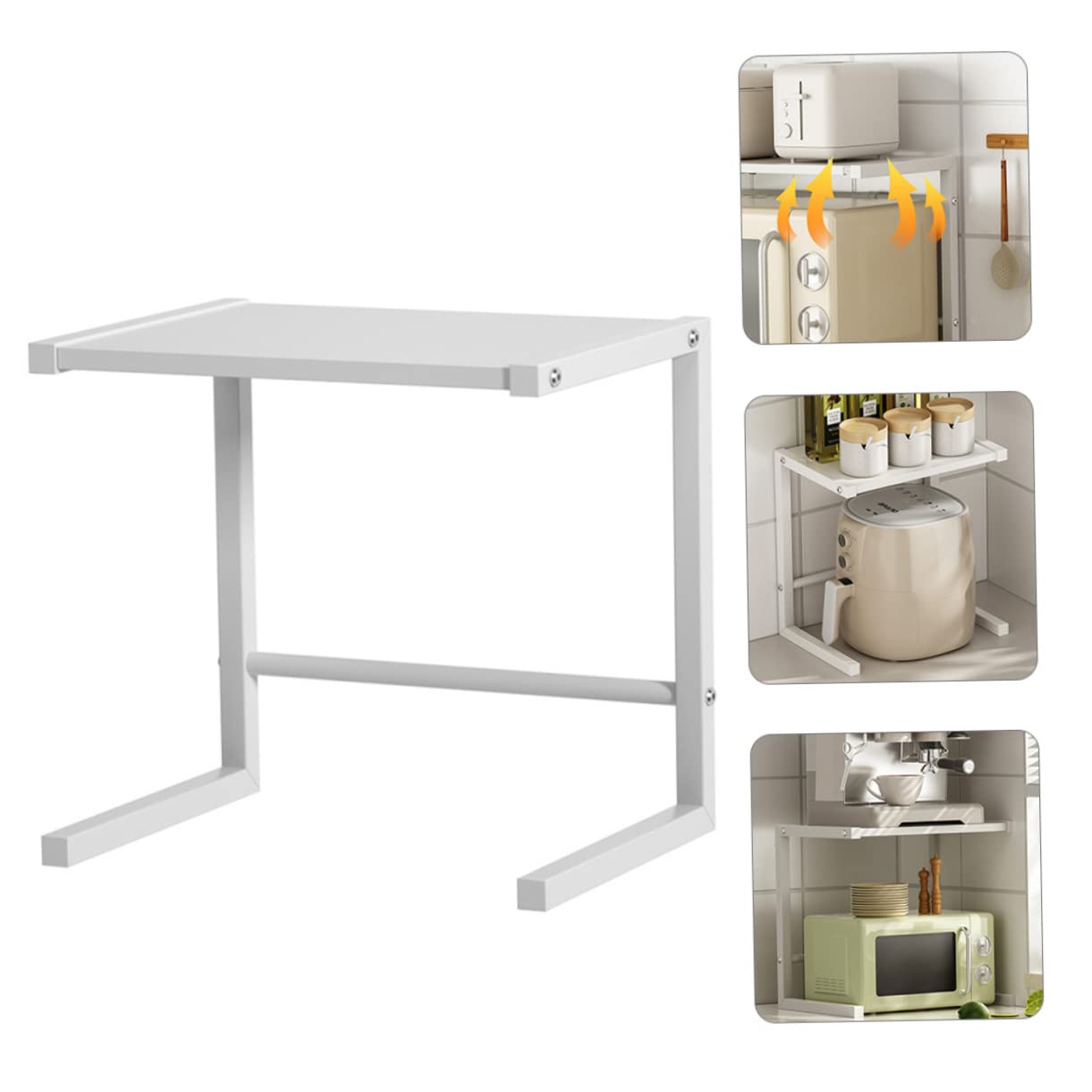 Cabilock Soporte Metálico Diseño Estable y Firme para Microondas y Horno de Acero al Carbono para Organización en Encimera de Cocina