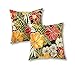 Greendale Home Fashions 17 in. Outdoor Accent Pillow (set of 2), Aloha Black