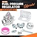 12-804 Adjustable Fuel Pressure Regulator with Gauge, Compatible with Holley and Edelbrock Carburetors, 1-4 PSI, 3/8