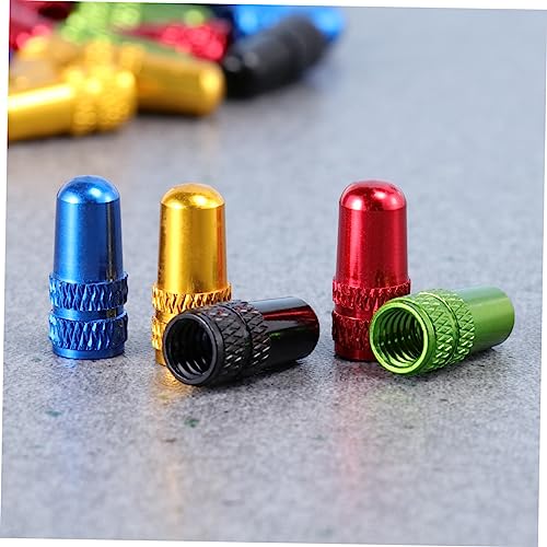 Yardwe 30 piezas Tapas de Válvula para Neumáticos de Bicicleta Kit de Tapas de Válvula Aleación de Aluminio Anodizado Estilo Francés miniatura 2