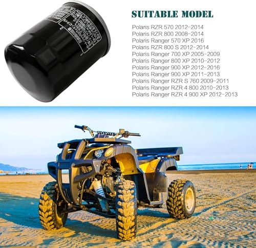 Image of 4 PCS Oil Filter 2540086 2540122 for Polaris Ranger 700-900, RZR 800-900, Sportsman 600-800, General 1000