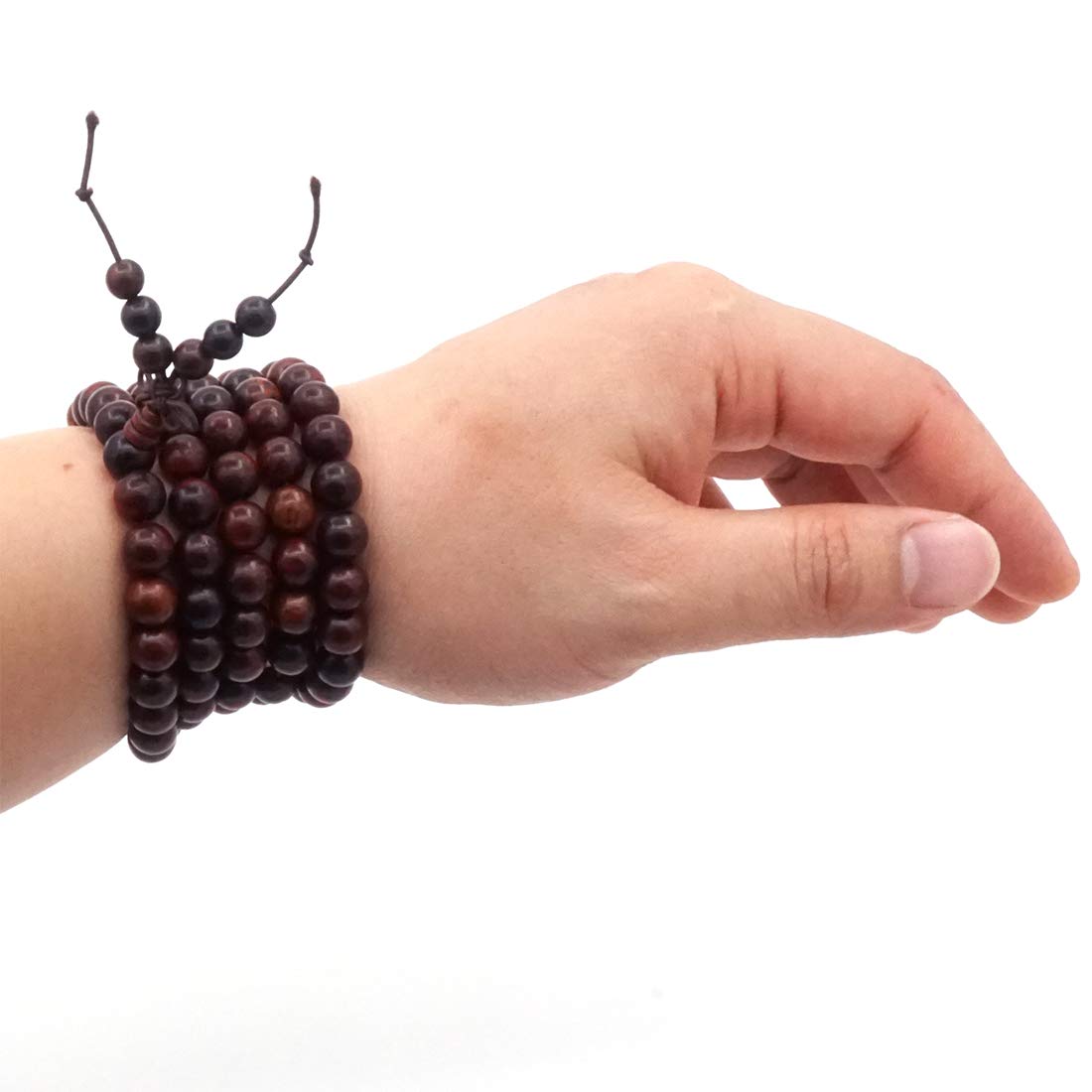 Bransoletka z koralików Mala, 108 koralików, 8 mm, naszyjnik do modlitwy, medytacji lub drewna