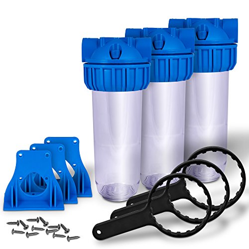 Tech Deals ๐ฅ 10 inch Transparent Standard Water Filter Housing, Presser Relief Button, 3/4โ Inlet/Outlet Brass Port, Accepts Standard 10โx 2.5โ Cartridges, 3/4โ Brass Port, Mounting Hardware Included (3 Sets) Tech Deals ๐ฅ 10 inch Transparent Standard Water Filter Housing, Presser Relief Button, 3/4โ Inlet/Outlet Brass Port, Accepts Standard 10โx 2.5โ Cartridges, 3/4โ Brass Port, Mounting Hardware Included (3 Sets)