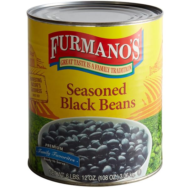 #10 Can Seasoned Black Beans - 6/Case