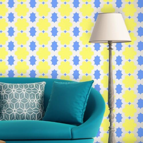 Wall Moroccan Reusable Stencil Amber Morrocan Pattern for Decor Walls just Like Wallpaper