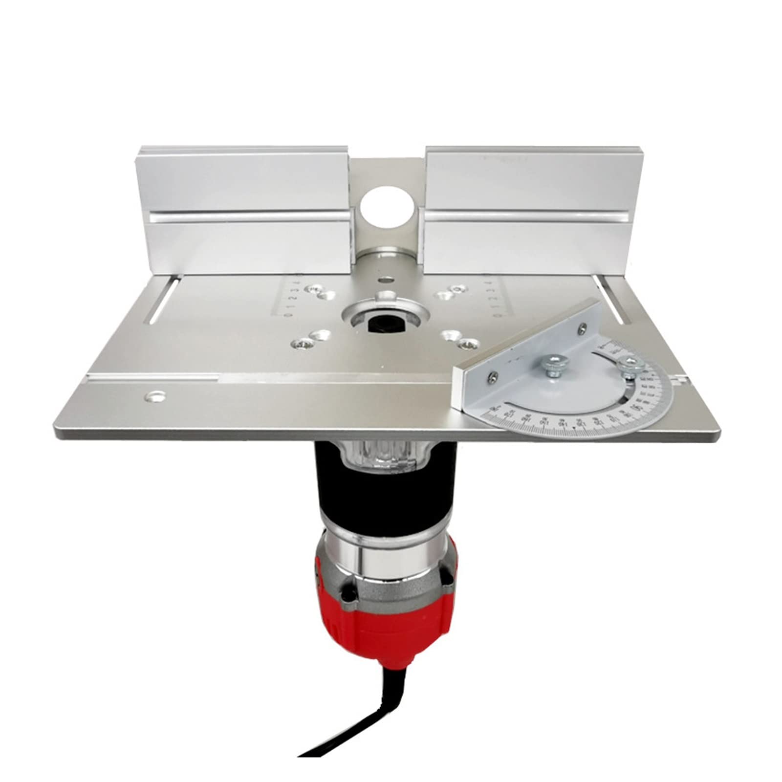 Placa de inserción de mesa de enrutador for bancos de carpintería sierra de mesa con guía de calibre de inglete soportes deslizantes de cerca de perfil de aluminio(Aluminum Plate B)