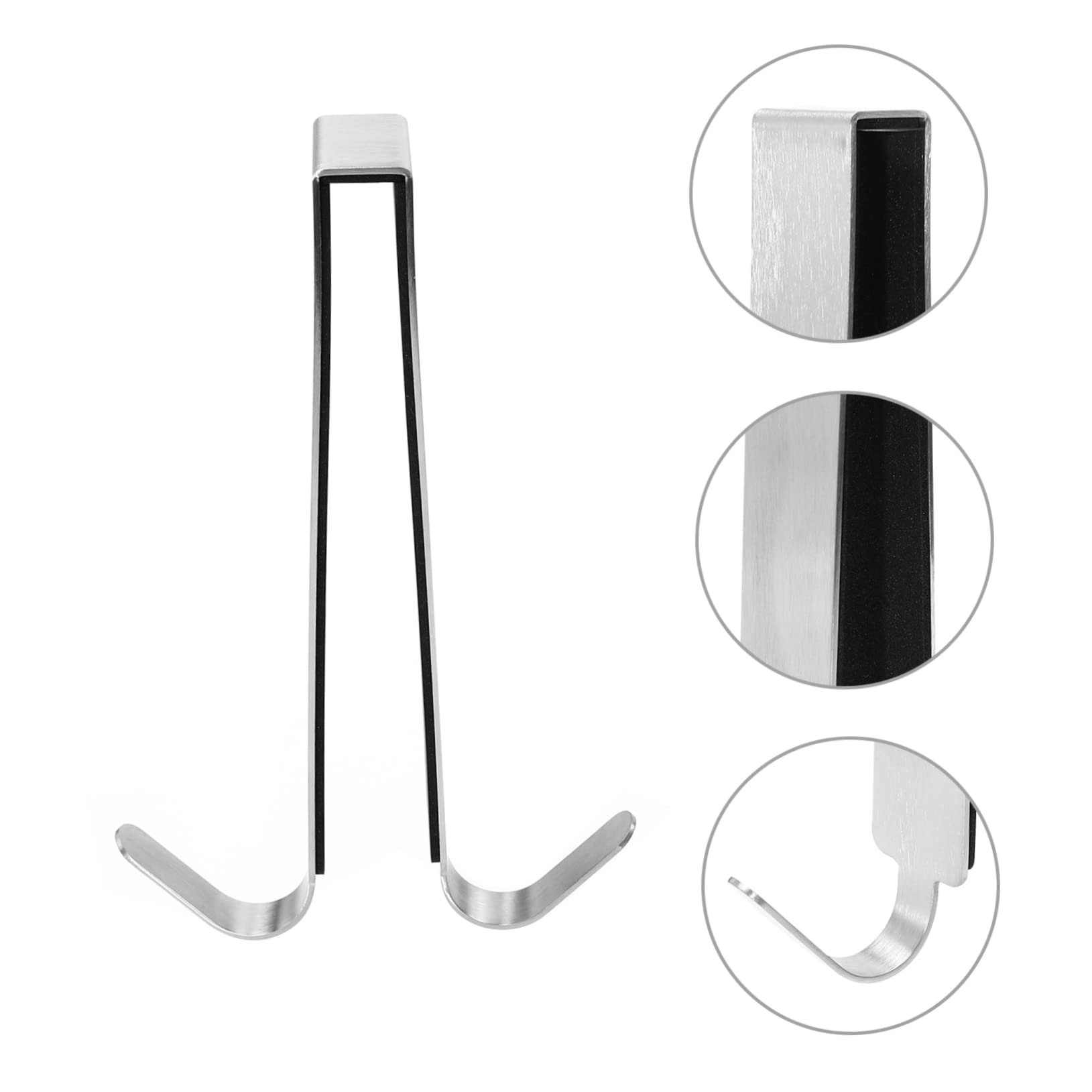 CIYODO 1pc Door Hook Hangers for Clothes Towel Hook Towel Hanger Bag Hanger Storage Hooks Front Door Wreath Hanger Door Clothes Hanger Clothing Hanger Cabinet Hooks Silver Stainless Steel
