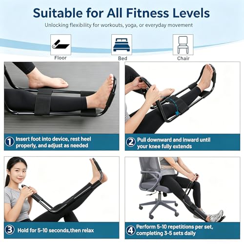 Étireur de jambes premium doté d'une structure coulissante fluide