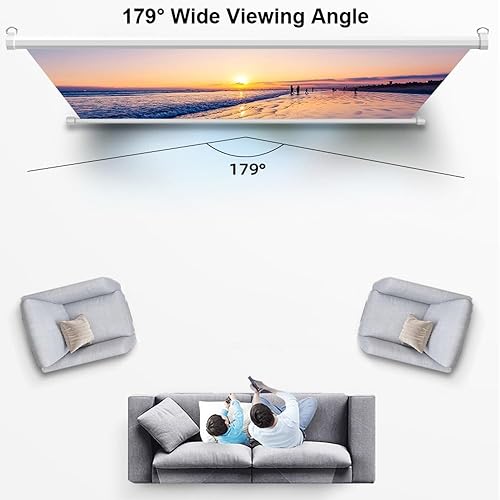 Miniatura 2 de Pantalla de proyector motorizada de 50"60"72", 169 4K HD, pantalla de proyector eléctrico para montaje en la pared, pantalla de cine en el techo