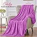 Personalized Blankets for Adults - Custom Blanket with Embroidered Name or Monogram - Soft Fleece Throw Cover for Bed & Couch - Purple (60"x80")