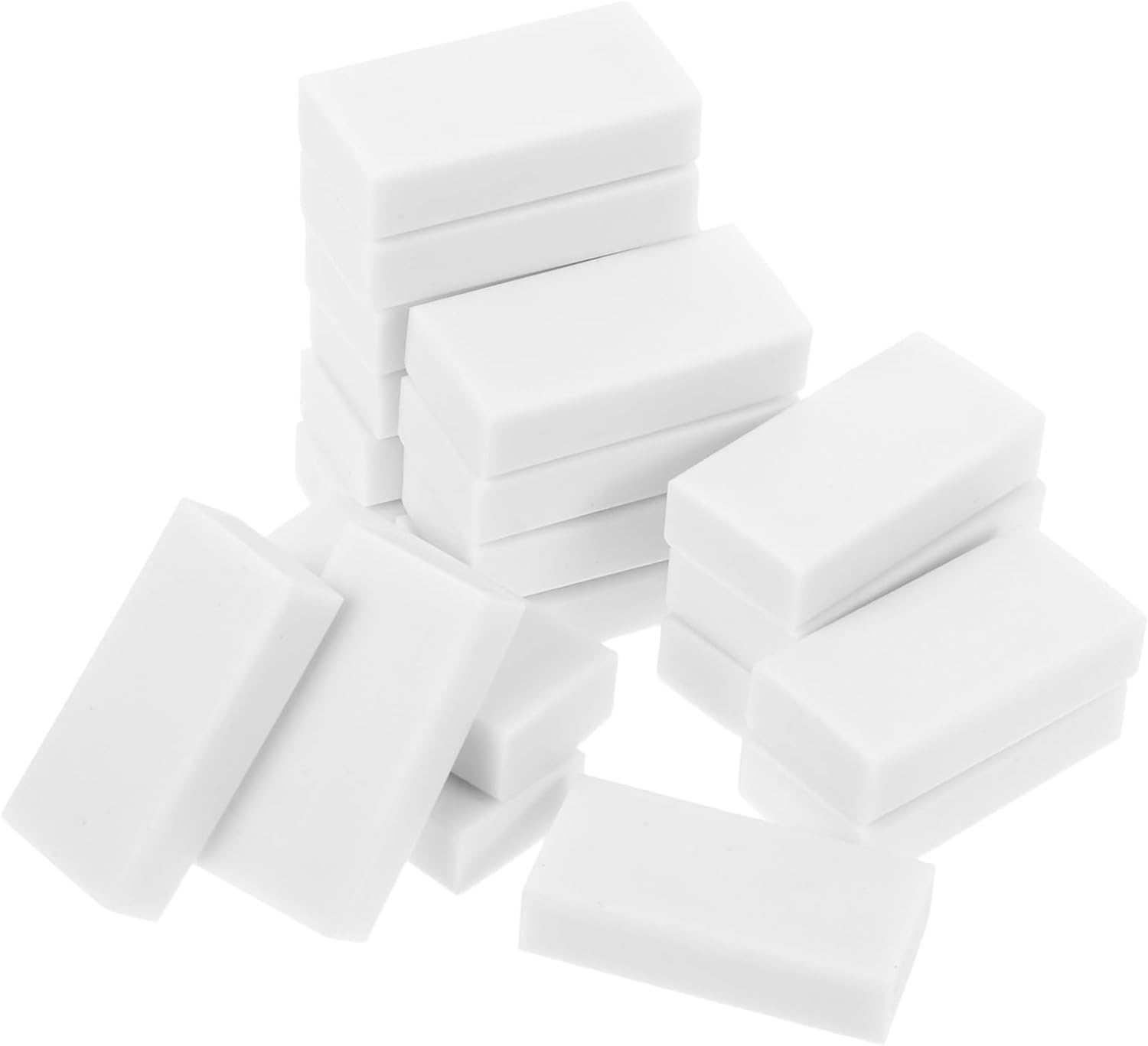 HEMOTON 20pcs Soft Rectangular Artist Erasers for Supplies Drawing and Art Projects Friendly Smudge Resistant Comfortable Grip
