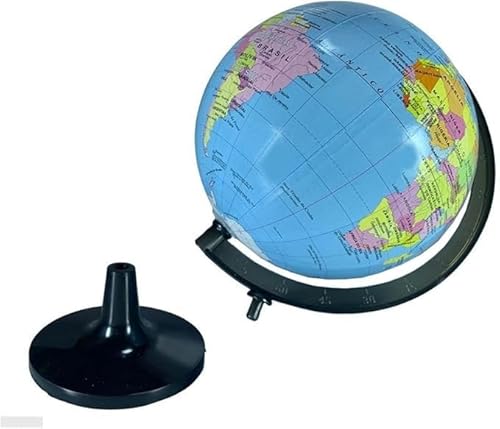 Globo Terrestre Giratorio Mesa Mapa Mundi Político Escolar 14,2 cm Eixo Com Medidor Geopolítico Esco
