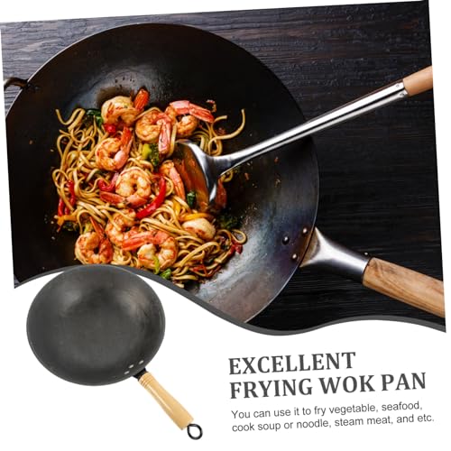 Wok PRETYZOOM resistente con mango cómodo miniatura 5