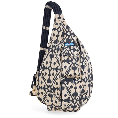 Image of KAVU Rope Sling Bag - Large Crossbody Bags for Women & Men | Hands Free, Cross Body for Travel, Hiking & Everyday Carry, with Padded Back, Adjustable Rope Strap & Cotton Canvas