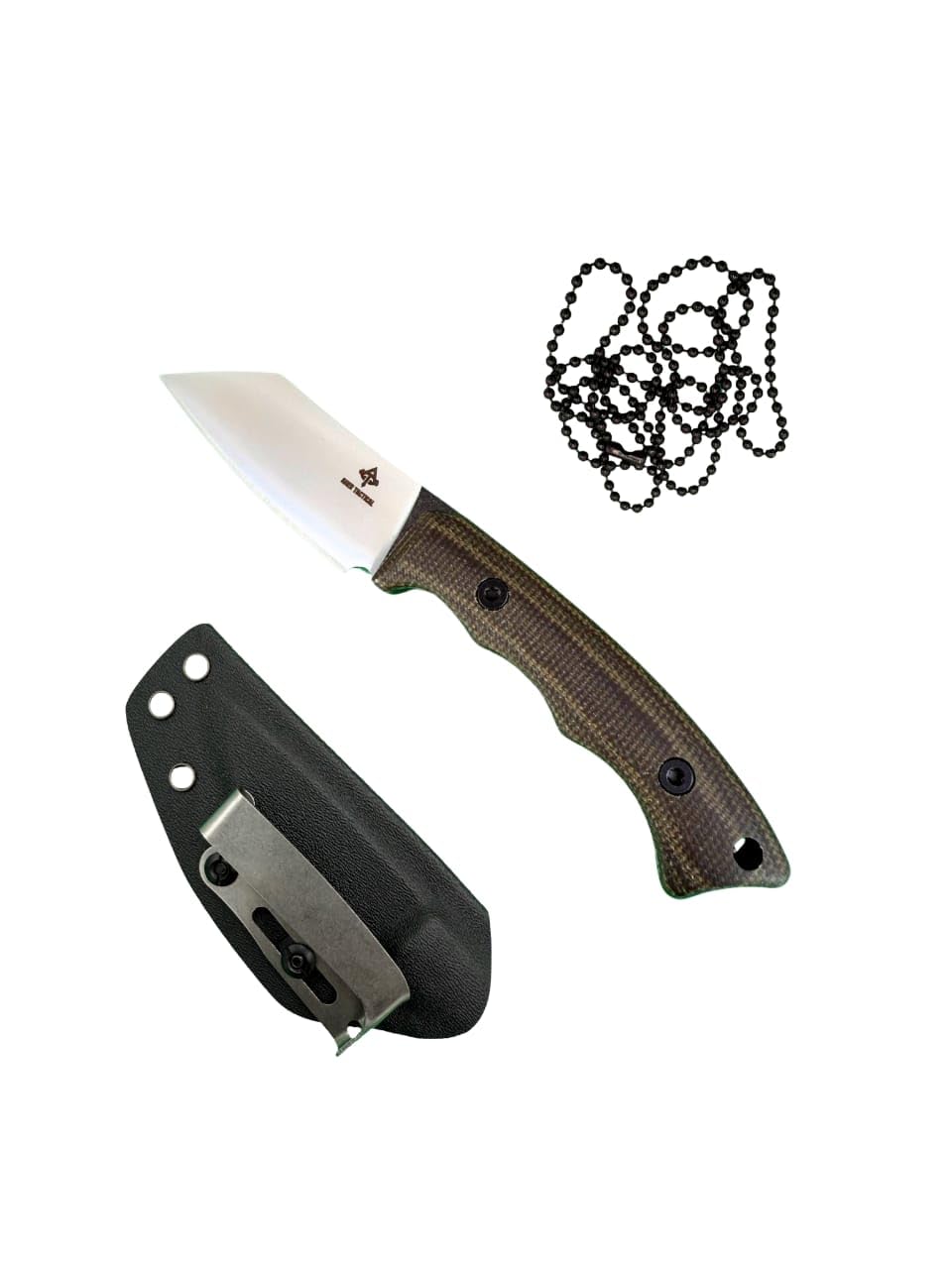 Fixed Blade, 3D Micarta Scales, EDC With Kydex Sheath, Ideal for Skinning, Survival, Camping, Hunting & Outdoors. Tactical Full Tang Knife (B-14)