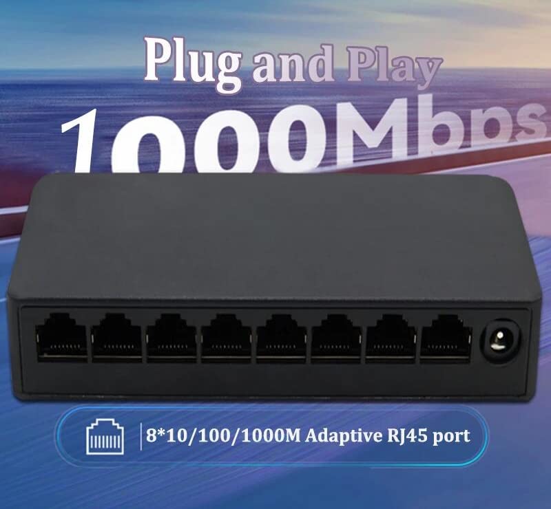 Buy VSVABEFV 8Port Gigabit Switch LowPower Plug and Play 100/1000M RJ45 LAN Hub
