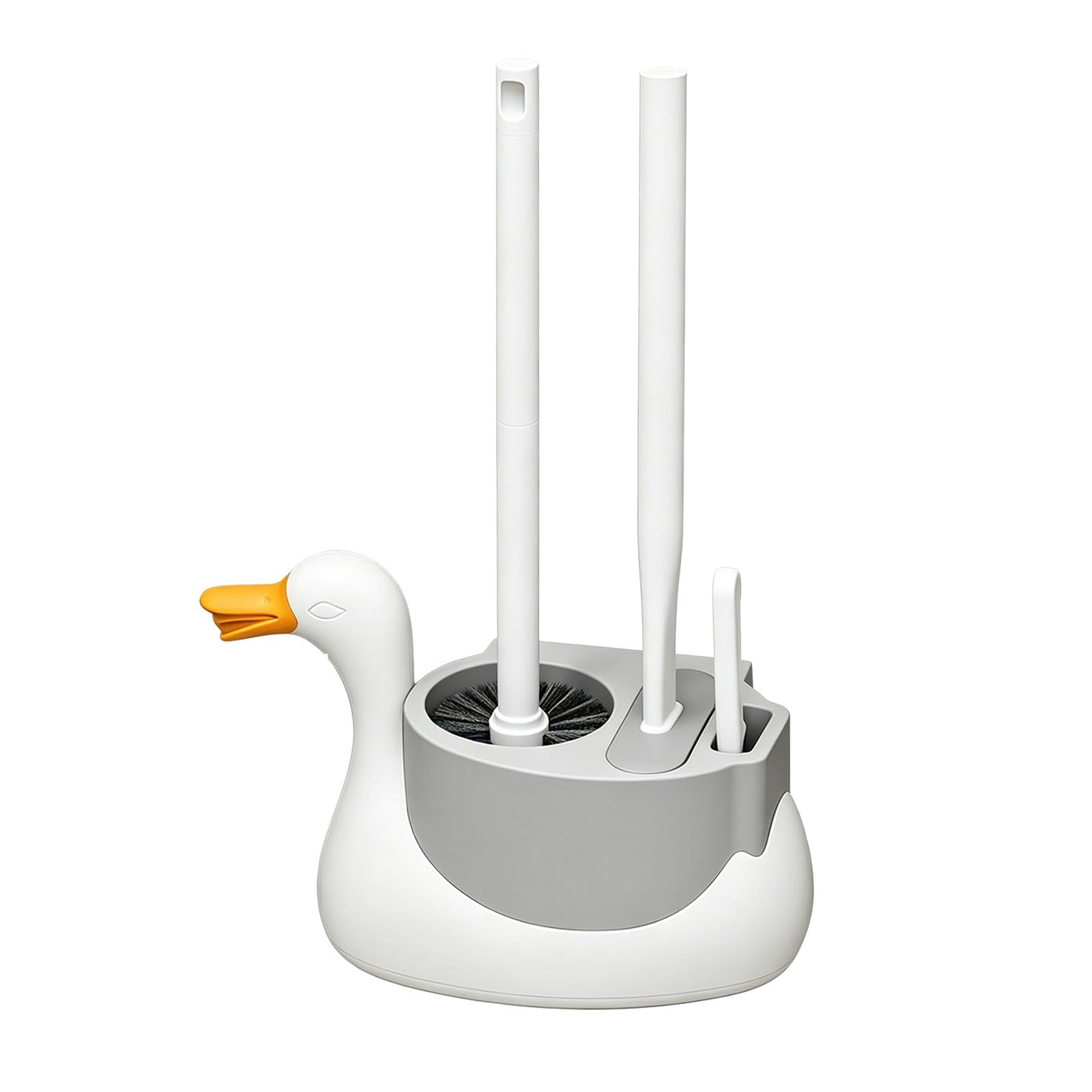 Compact Wall Mounted Toilet Brush Holder Set for Space Saving Bathroom, Stainless Steel Rustproof Design Creative Toilet Brush and Holder Set