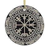 Vikings Norse Mythology Pagan Symbol Christmas Tree Ornaments, Christmas Tree Decoration Hanging Wheels, Suitable for Festivals, Parties, Home Decoration.