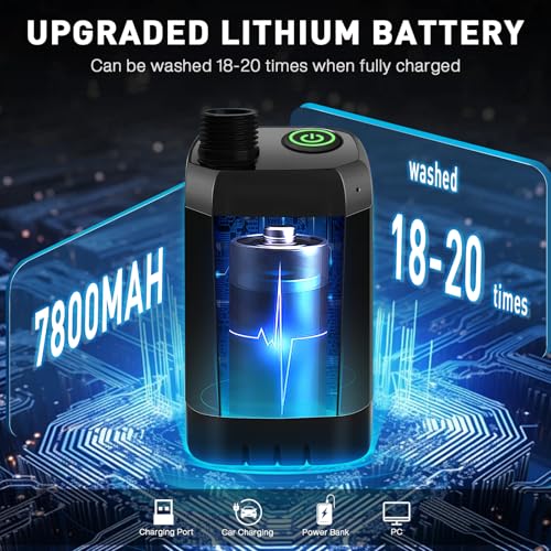 Image of 7800mAh Upgrade Portable Camping Shower with Digital Display & Temperature