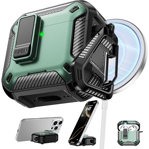 Image of RFUNGUANGO for AirPods 5 /4 Case (2026 /2024) with Lock, Green