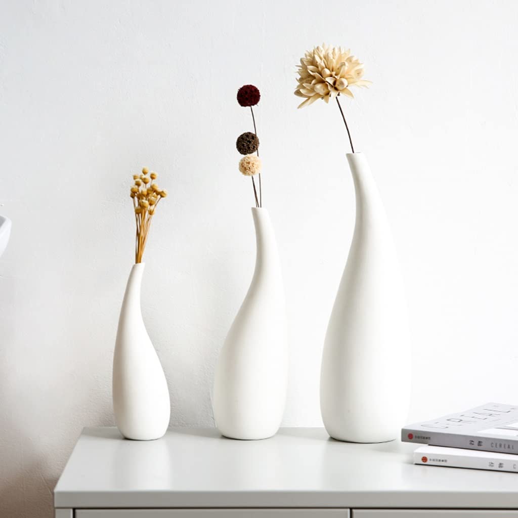 Vasos de cerámica, Florero Decorativo for decoración del hogar, Estante de Mesa(Small)