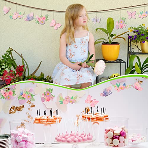 36 Pcs Butterfly Party Decor Butterfly Wood Hanging Ornaments Pink Purple Butterfly Hanging Ornaments Butterfly Hanging Decorations For Butterfly Party Baby Shower Decorations #TOP4