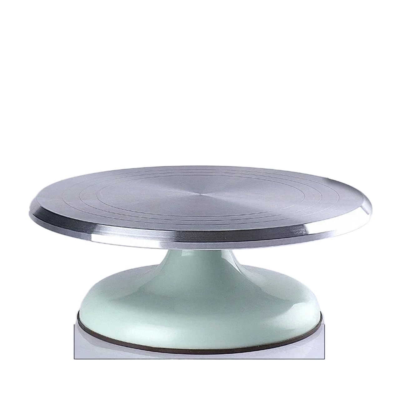 Plateau Tournant Pour GâTeaux Plateau tournant en alliage d'aluminium for gâteau d'anniversaire, 10 pouces, outils de cuisson, plateau tournant en plastique et céramique Support à GâTeaux(Green)