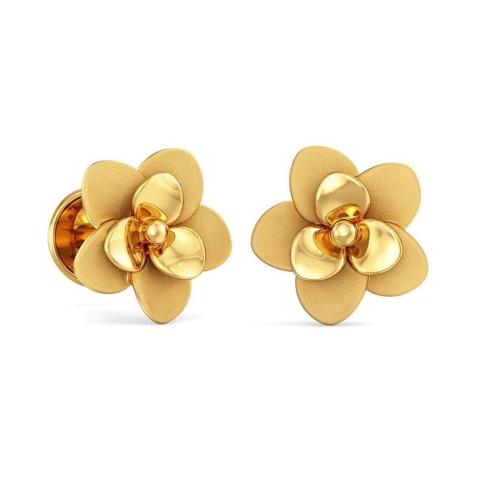 Impress Collection 22k Yellow Gold Stud Earrings for Women