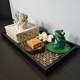 チーク ＆ バンブー 製 トレイ お盆 おぼん トレー アジアン雑貨 バリ雑貨