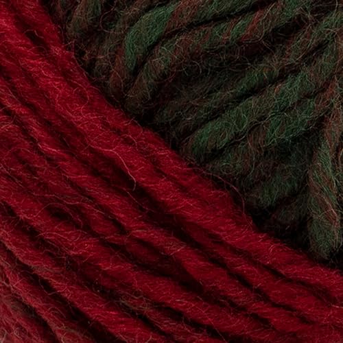 Image of Lion Brand Yarn Scarfie Yarn for Knitting and Crocheting, Deep Red /Dark Green, 3 Pack