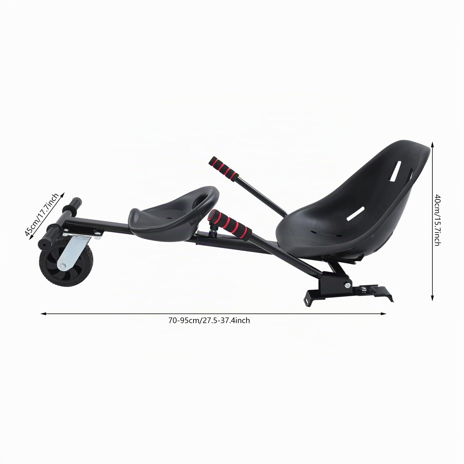 Hoverboard Asiento Doble Personas Go Kart,Kit de transformación Hovercart Accesorios Adecuado para 6.5"10" Scooter autobalanceo,Marco ajustable Hoverboard Kart