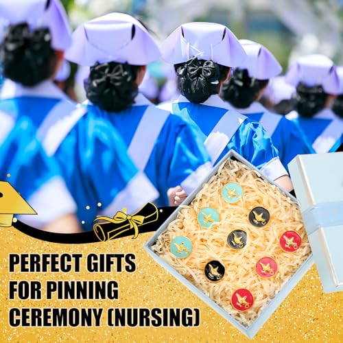 Image of Quelay 24 Pcs Nursing Pins for Pinning Ceremony Nurse Enamel Lapel Pin for Badge Florence Nightingale Lamps Brooch for Nursing Medical Student Doctor Hospital 2026 Graduation Appreciation Gift