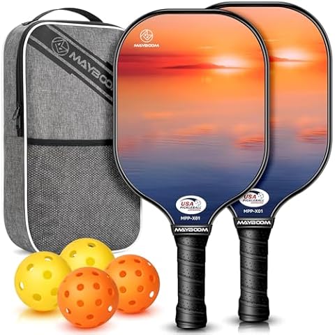 Mayboom Sunset 2 Pickleball Paddles Set Cover