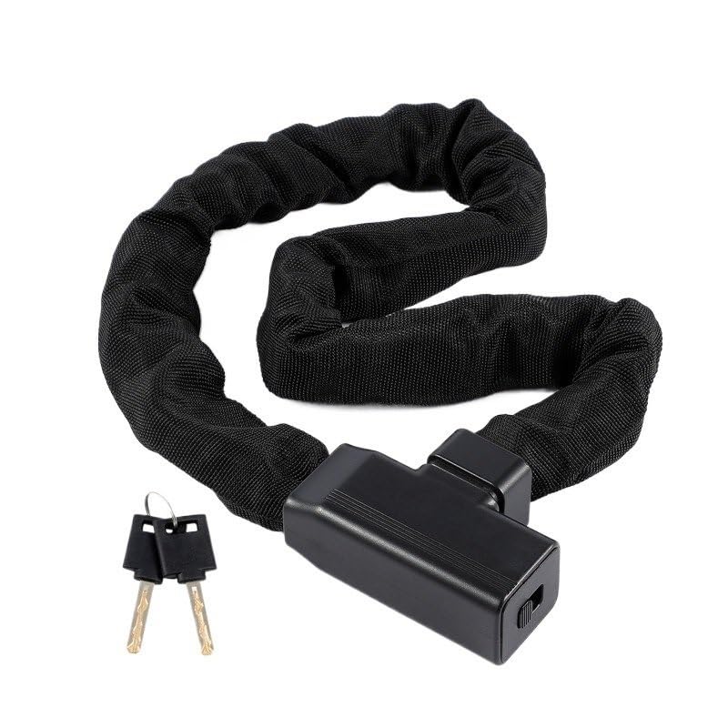 Serrure de chaîne vélo à double verrouillage et 2 clés, long 89cm - 2