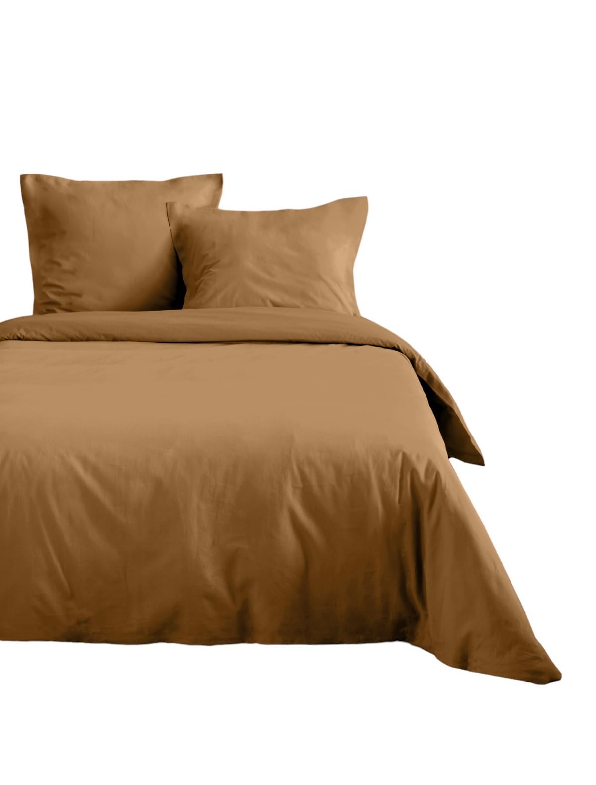Lovely Casa - Duvet cover – Size 200 x 200 cm – 100% Oeko-Tex certified cotton – Curry colour – Eden model – Soft and comfortable – Ideal for standard double bed – Unisex