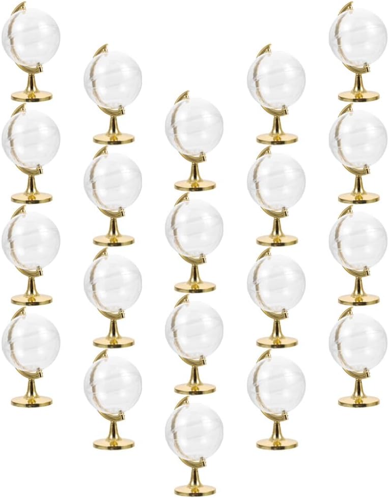 Ciieeo Earth Shaped Candy Boxes 4.53 Inch Clear Globe Party Favor Containers Wedding Cases Small Item Storage