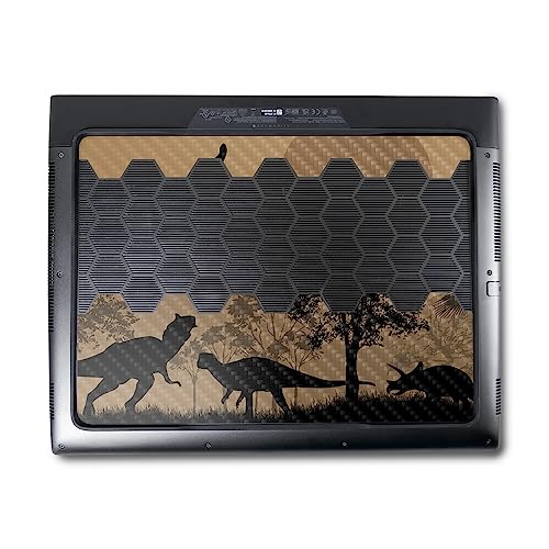 Image of MightySkins Carbon Fiber Skin Compatible with Alienware M18 R1 (2023) Full Wrap Kit - Mass Extinction | Protective, Durable Textured Carbon Fiber Finish | Easy to Apply | Made in The USA