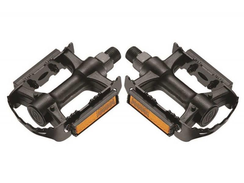 Bike Pedals 9/16" Alloy Flat Platform Hybrid Trekking Mountain Bikes Black