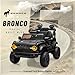 YOFE 12V Ride on Toy for Kids, Ford Bronco Raptor Kids Electric Car with Parent Remote Control, Battery Powered Truck Car with 4-Wheel Suspension, LED Light, Bluetooth, 3 Speeds (12V, Black)