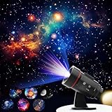 Mini Galaxy Projector Wall Light 2 In 1 USB Portable Planetarium Star Projector with LED Sconces Night Lamp Starry Sky Space Solar System Moon Nebula for Bedroom Hallway Ceiling Car Roof Tent Decor
