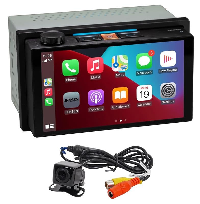 JENSEN J5UP7 Radio Doble DIN con pantalla táctil 7" y cámara backup miniatura 1
