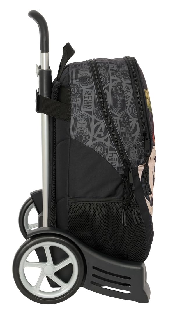 Safta AVENGERS VENDETTA - Mochila Escolar, Espalda Ergonómica, con Carro Evolution, Ideal para Niños de Diferentes Edades, Cómoda y Versátil, Calidad y Resistencia, 32x16x44 cm