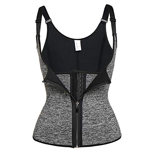 JOYSHAPER Womens Shapewear Weight Loss Neoprene Sauna Sweat Waist Trainer Corset Tank Top Vest Workout Slimming Body Shaper Grey